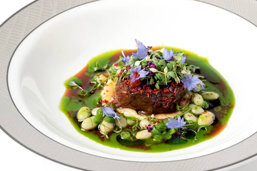 Rind Kräuter Bohnen