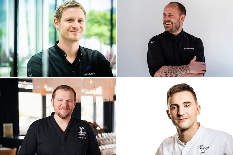 Spektakulärer Start: Die vier Grandes Tables-Chef (…) sind für die 2400 Amuse-bouches zuständig.