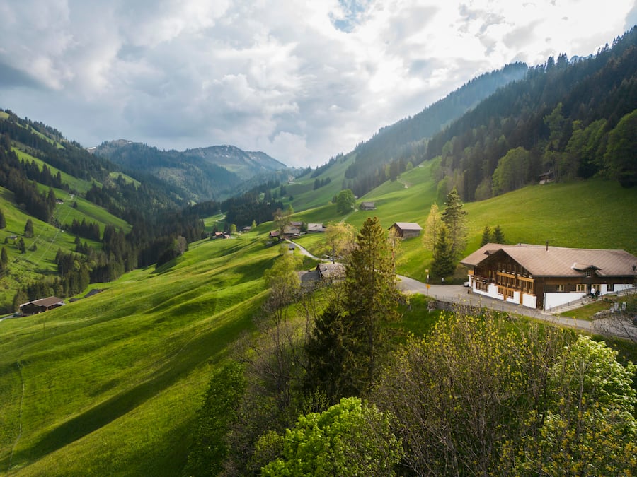 Grünes Tal im Saanenland