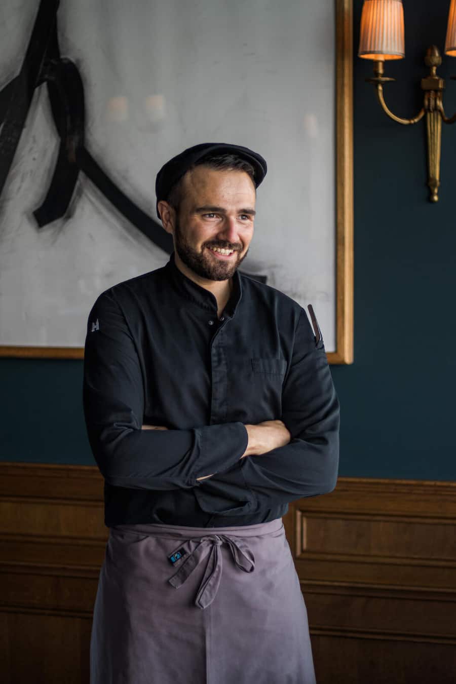 Chef de Cuisine Thomas Schaefer. Brasserie Les Trois Rois, Grand Hotel Les Trois Rois, Basel, BS