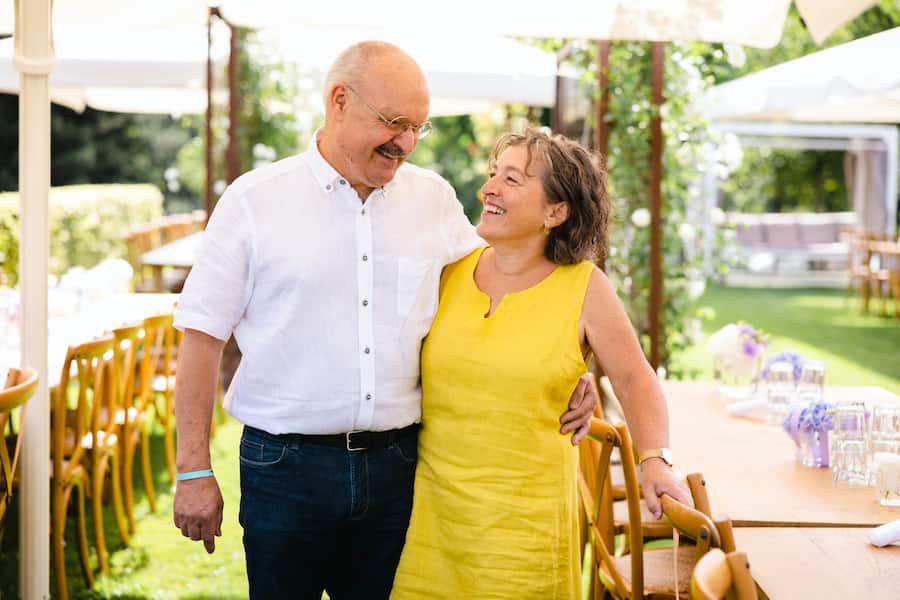 Garden Party 2022 Bad Ragaz Winzerin Martha Gantenbein mit ihrem Mann Daniel Gantenbein.Â