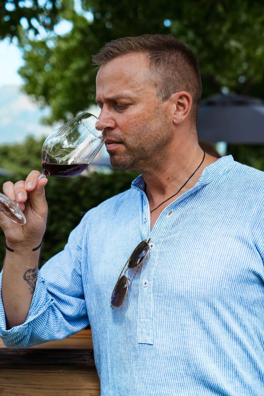 Jonny Fischer, Comedian und Foodie - GaultMillau Garden Party 2023 - Bad Ragaz - 13. August 2023 - Copyright Olivia Pulver