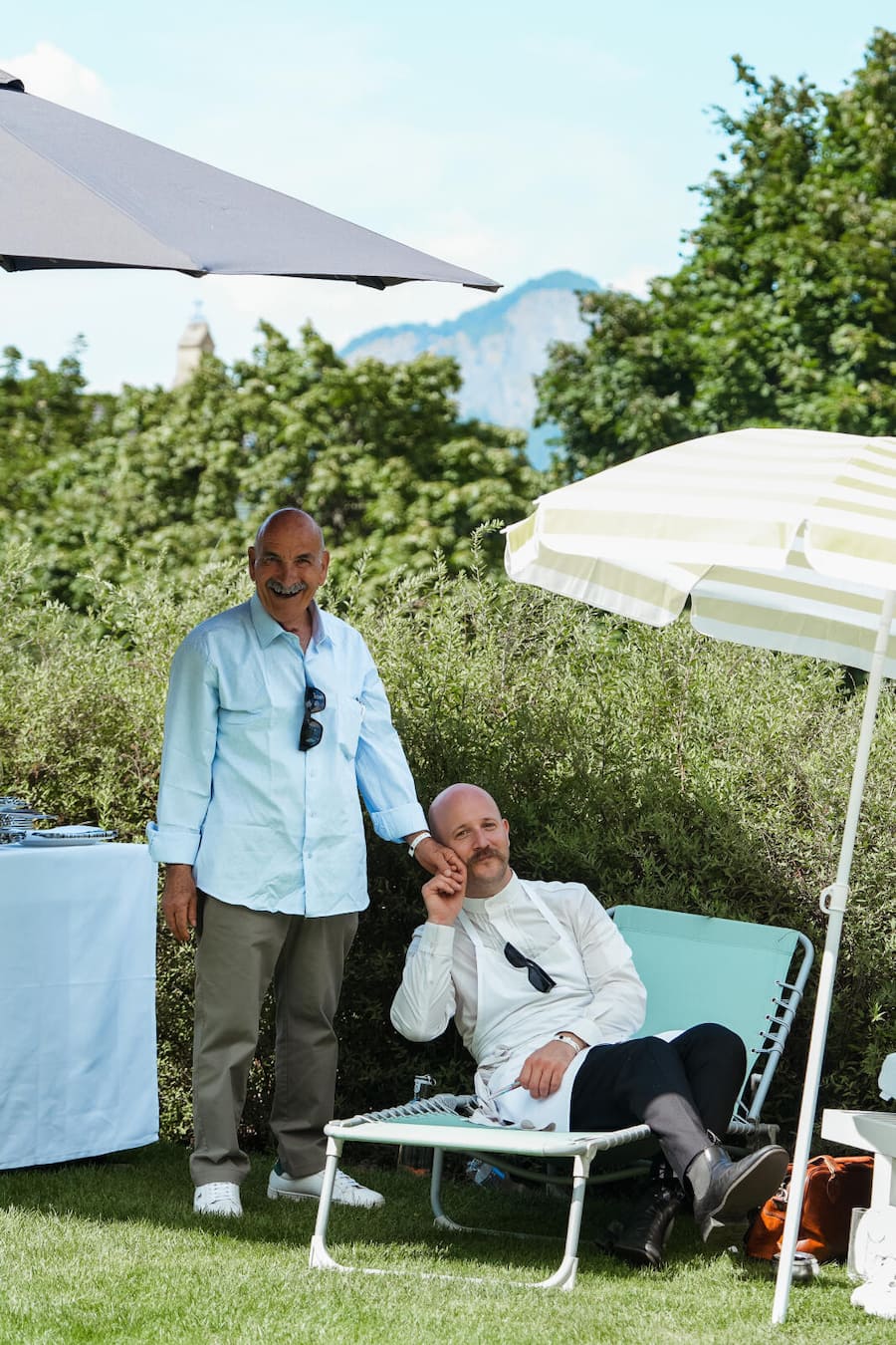 Markus Stöckle mit Baba - GaultMillau Garden Party 2023 - Bad Ragaz - 13. August 2023 - Copyright Olivia Pulver
