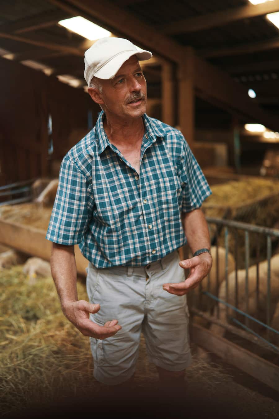 Auf dem Hof von Stefan Itin in Maisprach BL, Christoph Hartmann, Koch Taverne Johann, Basel, 12.09.2023, Foto Lucai Hunziker