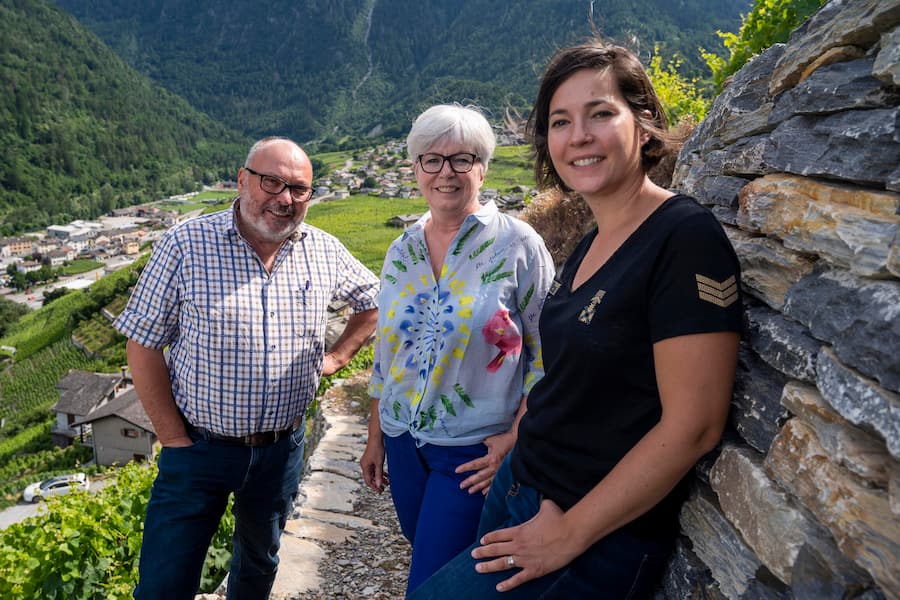 Gérald, Sarah und Patricia Besse