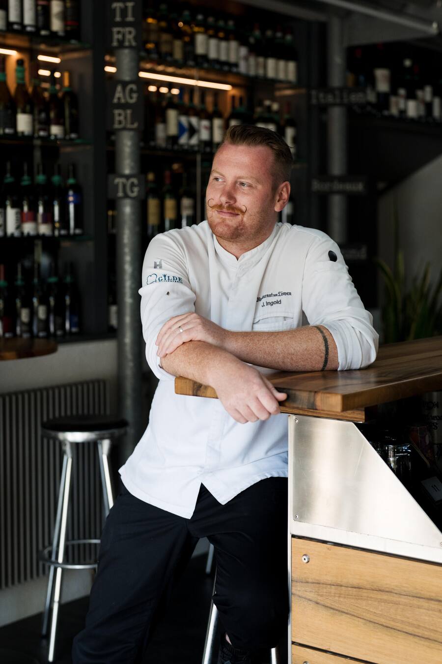 Jonas Ingold, Kuechenchef, Restaurant zum Löwen - Messen - 16. August 2023 - Copyright Olivia Pulver