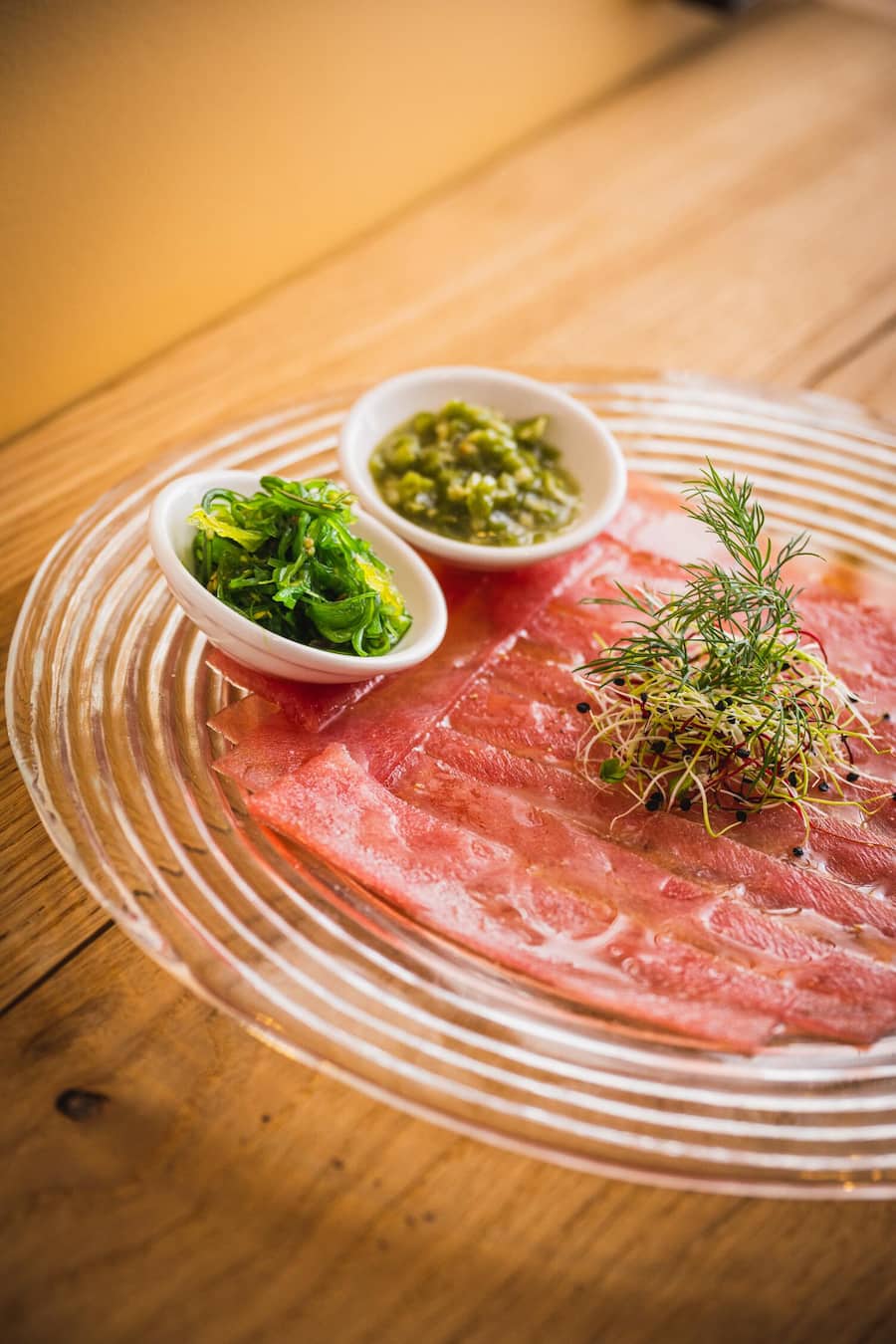 Markus Karle kocht im Restaurant Seeli 2023: Thunfisch Carpaccio