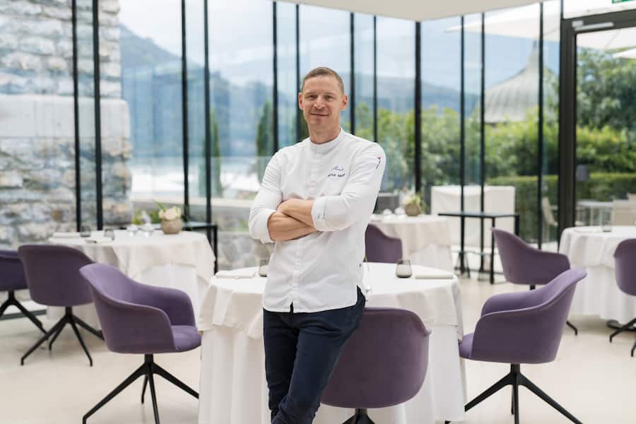 Patrick Mahler im Restaurant focus