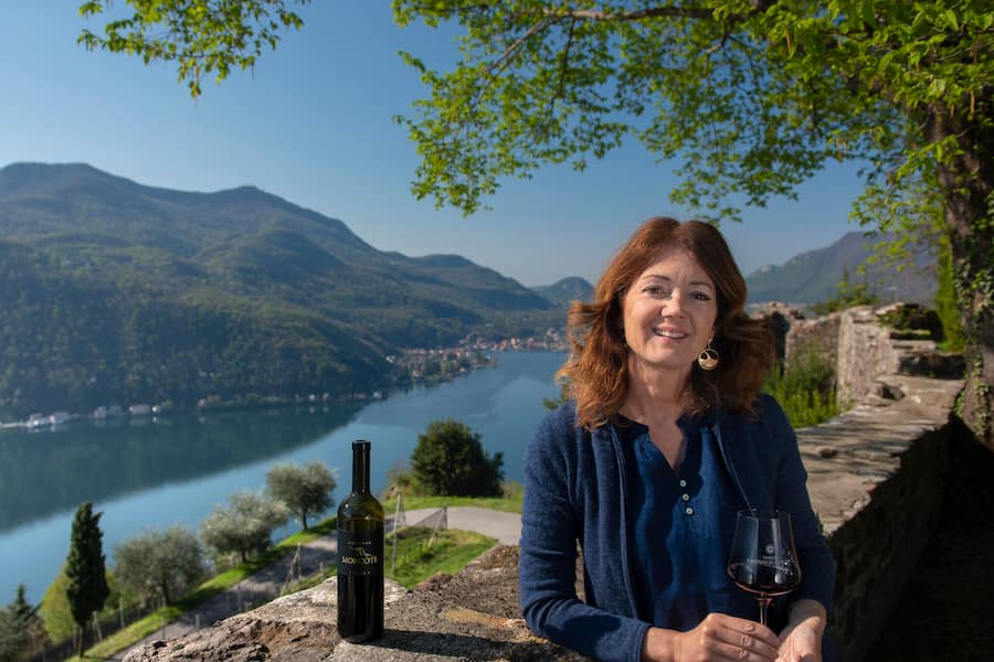 Gaby Gianini auf Castello Morcote,Vico Morcote, Tessin, Ticino, Schweiz, Suisse, Switzerland, Svizzera,