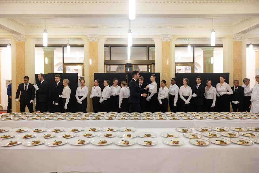 Staatsbesuch von Frankreichs Praesident Emmanuel Macron und seiner Frau Brigitte Macron am 15.11.2024 in Bern. © Kurt Reichenbach