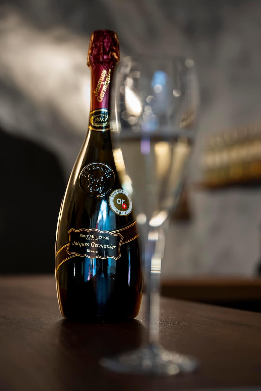 Brut Jacques Germanier, mehrmals Sieger des Grand Prix des Vins Suisse, Schaumweine