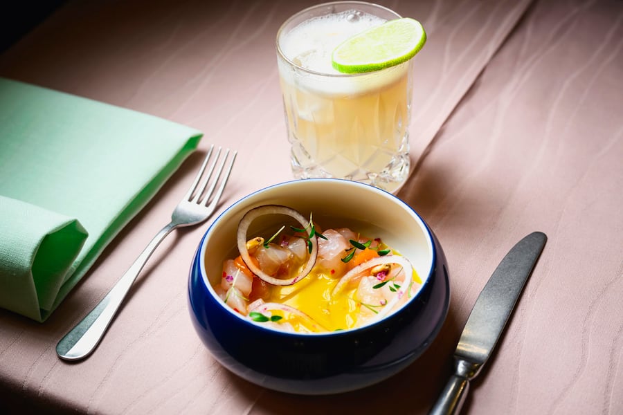 Al Dente Restaurant Amaru Kulm Hotel Chefkoechin Claudia Canessa Ceviche Sankt Moritz 2023 Fotos: Geri Born