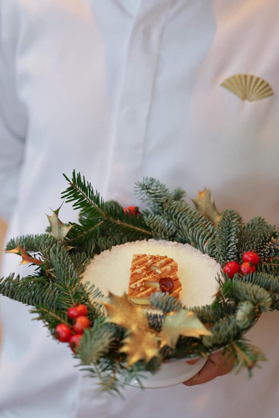 B wie Bulgari: Ein Vanille/Haselnuss-Keks mit Fleur de sel. Eine süsse Hommage an den Partner des Events.