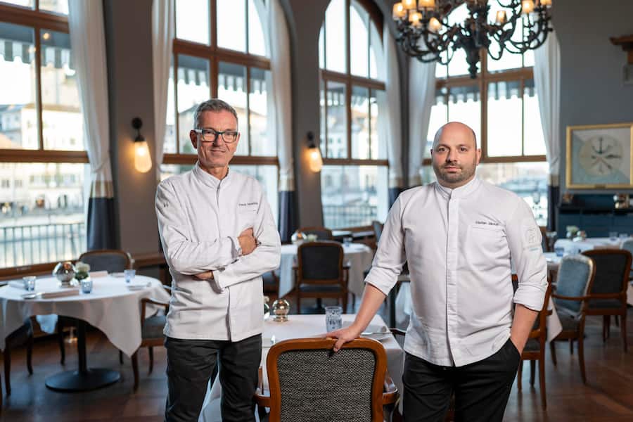 Fredi Nussbaum , pensionierter Küchenchef, Storchen Zürich, mit Stefan Jäckel