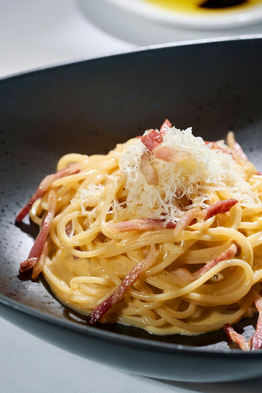 La vera Spaghetti Carbonara von Marco Colucci, La Cucina, Luzern, Oktober 2023, Foto Lucia Hunziker