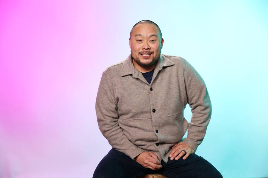 PARK CITY, UTAH - JANUARY 21: David Chang visits the IMDb Portrait Studio at Acura House of Energy on Location at Sundance 2024 on January 21, 2024 in Park City, Utah. (Photo by Mat Hayward/Getty Images for IMDb)