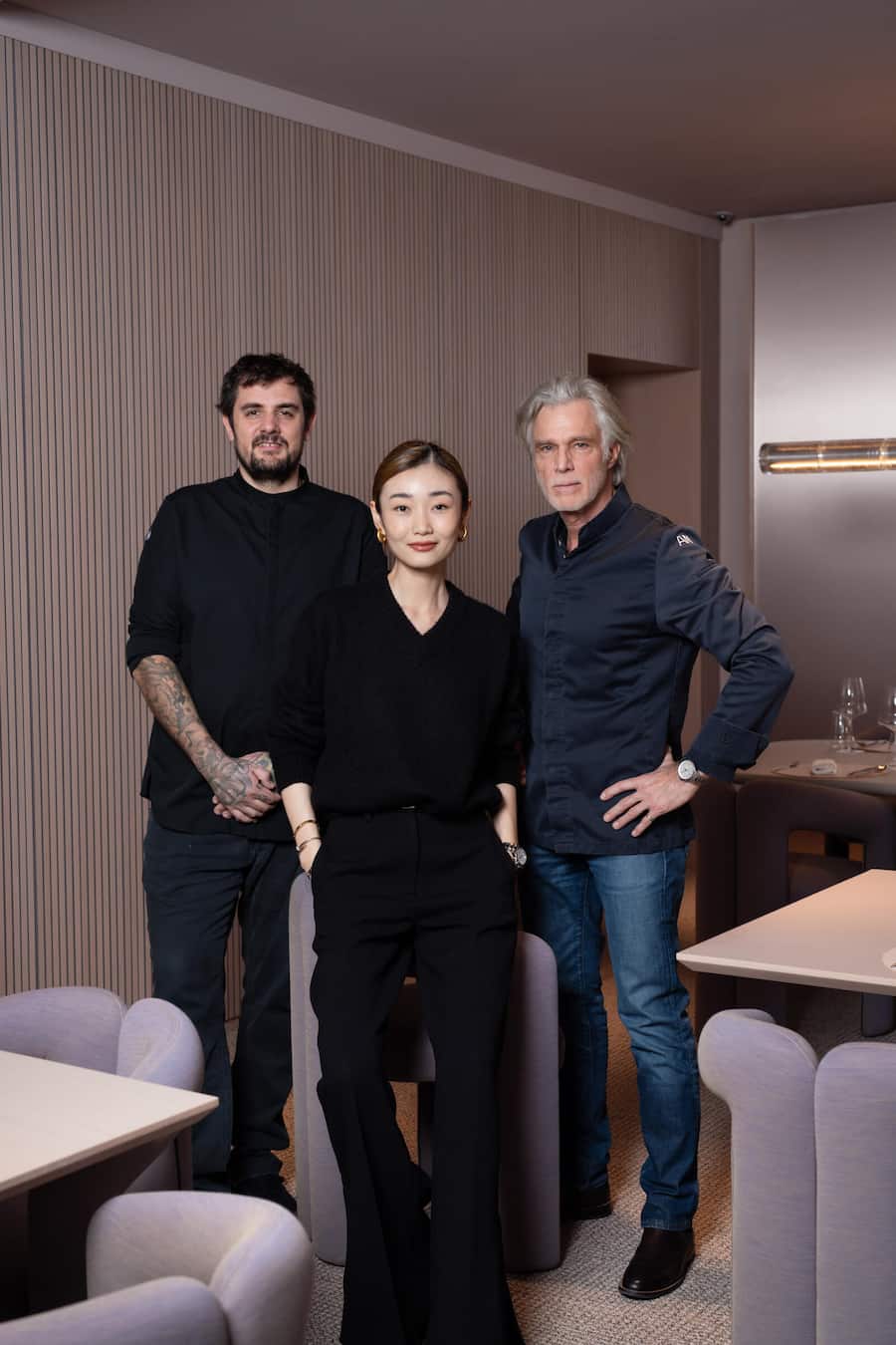 Oscar de Matos, Yifei Li Ledermann, Marcus Lindner - AN Zürich - Fine Dining - Februar 2024 - Copyright Olivia Pulver