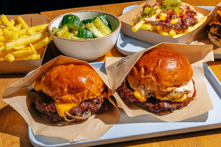 Bunzai Zurich Oklahoma Smash Burger Fried Onion