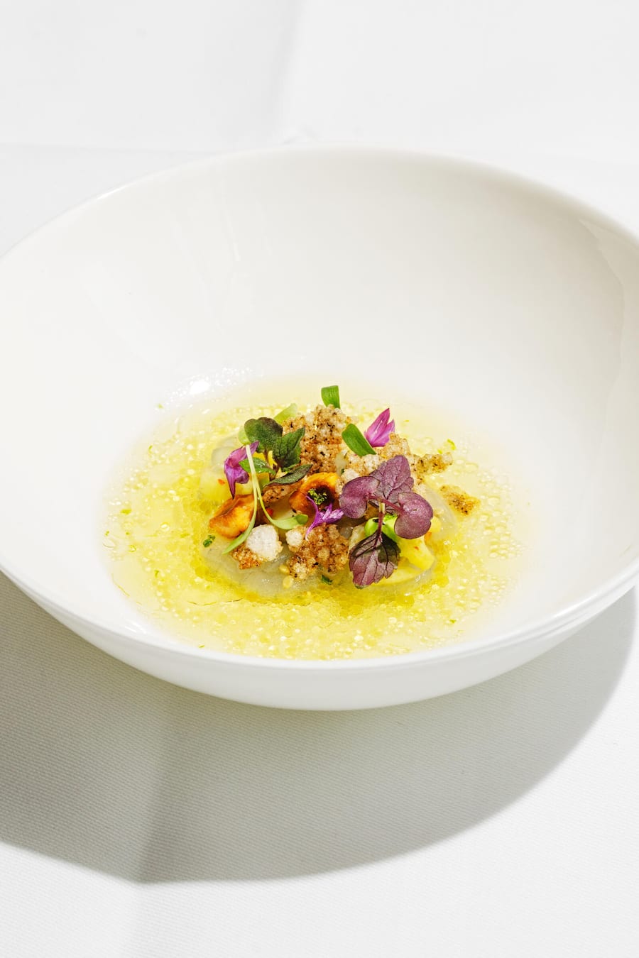 Garden Party 2022, Grand Resort Bad Ragaz, SG, Dominik Sato, Seepark Thun, Swiss Shrimp roh in Tomatenvinaigrette mit Jalapeño-Mayonnaise und Ponzu