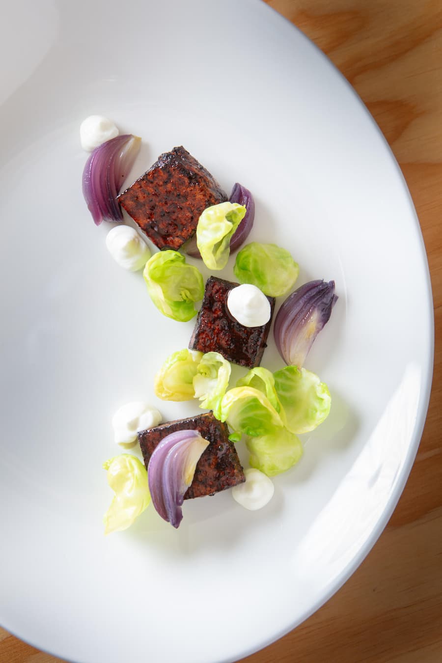 Tofu, Rosenkohl und Joghurt