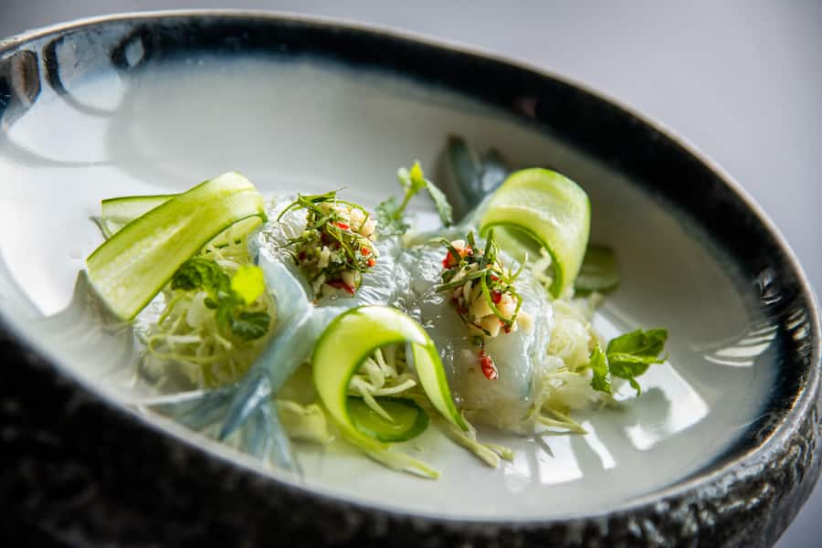Bürgenstock 2020:Chatsorn Pratoomma: Shrimps mit Fischsauce Buergenstock, Waldhotel und Swiss Shrimps Rezepte © Thomas Buchwalder