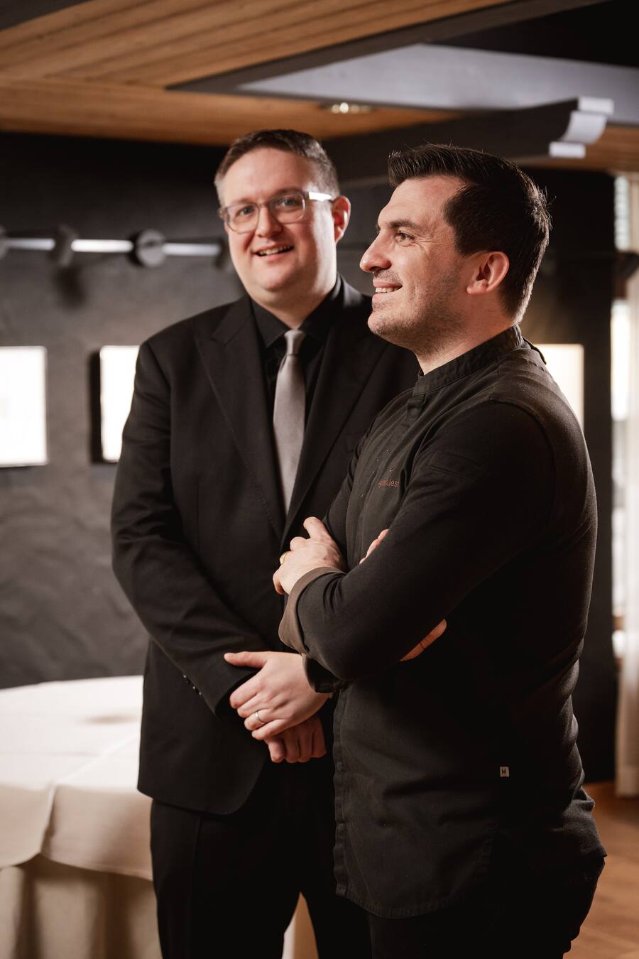 Champagner-Geschichte mit Agron Lleshi und Sommelière Wilko, Restaurant Jägerhof, St. Gallen, SG