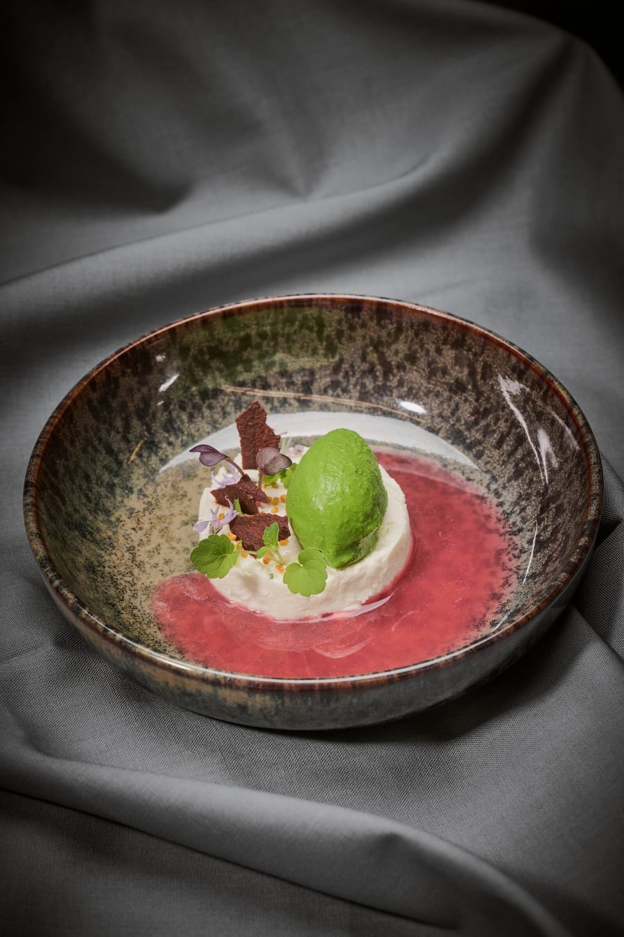 Souper UBS à 4 mains avec Guy Ravet et Lucrèce Lacchio au berceaux des sens à l'EHL, mardi 30 avril 2024 à Lausanne. (© Gabriel Monnet)