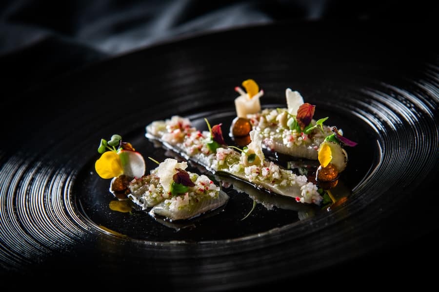 Peter Knogl 2021: Kingfish, Radieschen, Avocado und Miso