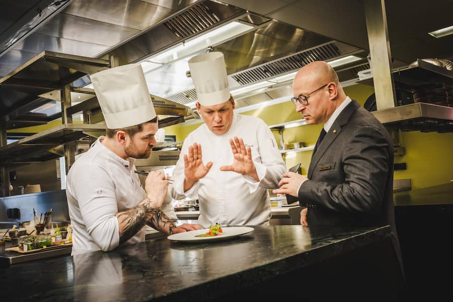 Ascona 2024: Leopold Ott, Mattias Rook, Sergio Bassi im Hotel Castello del Sole