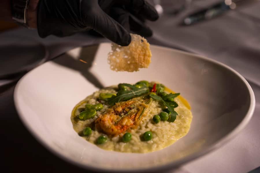 06.06.2024; Zürich: GMC Fratelli Bordone im Ristorante «Ornellaia»; Risotte Fave e Piselli. © Valeriano Di Domenico