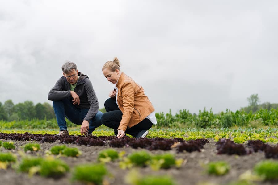 Christoph Good, Gemüsebauer - Lindenhof (Gemüse) Mels - Nadine Wächter Moreno, Executive Chef - Grand Resort Bad Ragaz - Mai 2024 - Copyright Olivia Pulver