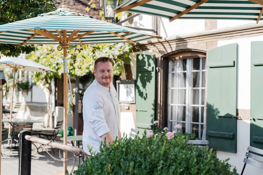 Jonas Ingold, Kuechenchef, Restaurant zum Löwen - Messen - 16. August 2023 - Copyright Olivia Pulver