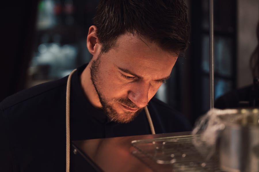 Marcel Skibba - 20 Jahre Schauenstein, Fürstenau - Andreas Caminada, Marcel Skibba, Joan Roca, Jan Hartwig - Dezember 2023 - Copyright Olivia Pulver