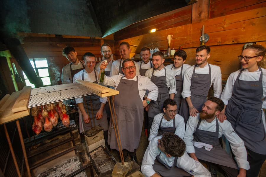 Team Valrose in der Alphüttenküche.