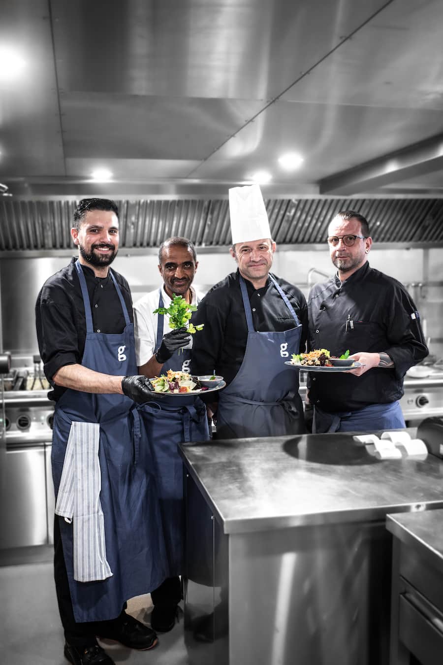 Salomun Russom, kalte KücheRené Striegler, Ober-ChefElyesa Kök, Küchenschef