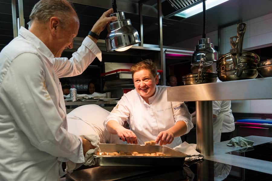 Heinz Rufibach mit Mirjam Schwarz