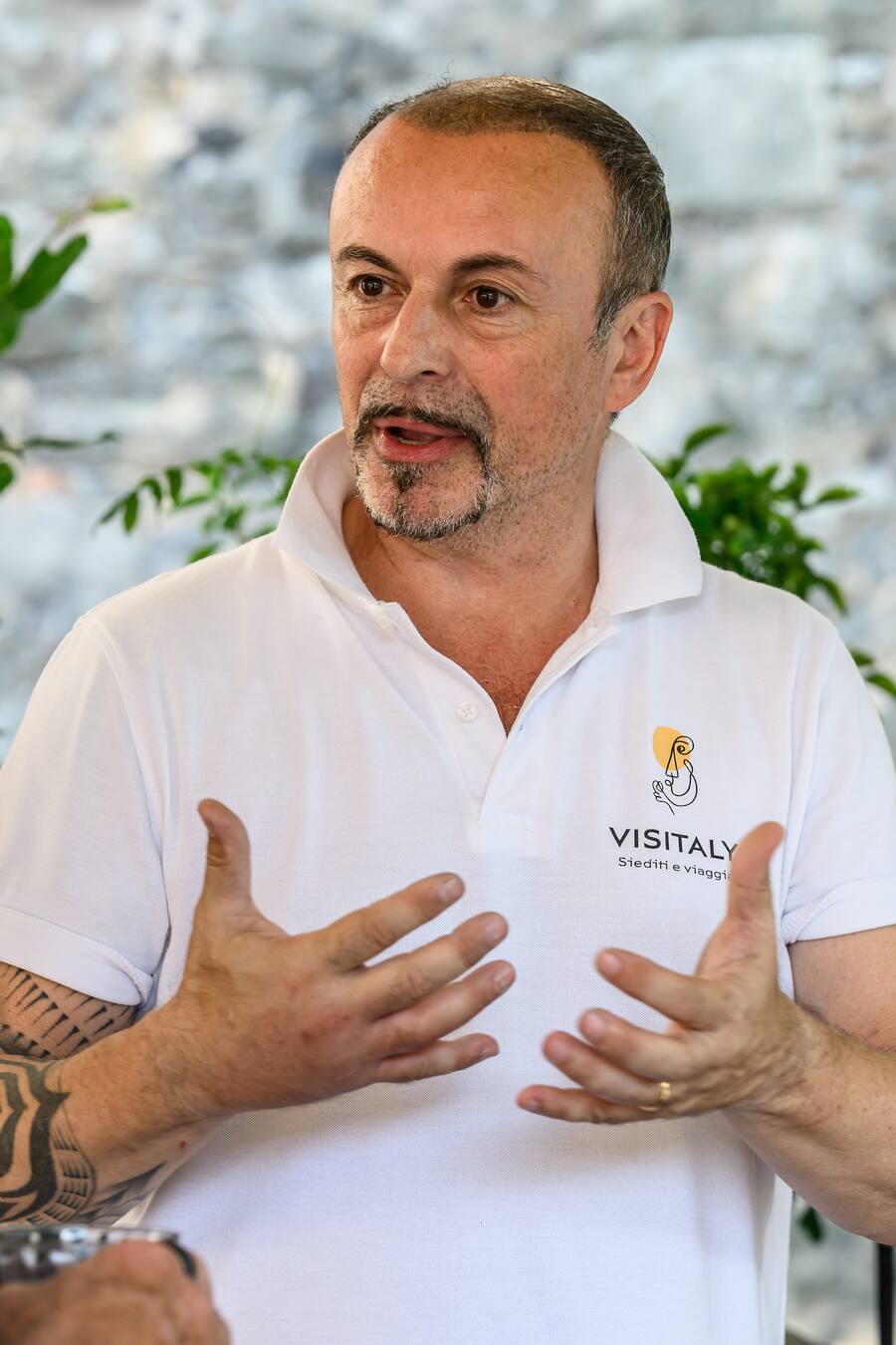 Genève, 29 août 2024.Soirée organisée au restaurant Visitaly par Just Eat et Gault&Millau.Fabrizio Giangreco, propriétaire de Visitaly.©François Wavre | Lundi13