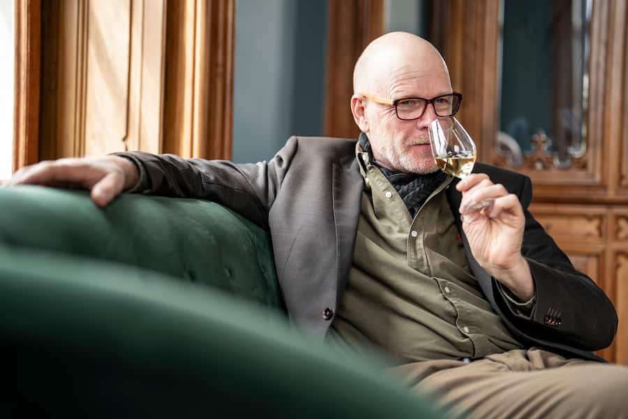 Blaise Duboux , Vigneron im Schloss Vevey an Auszeichnungsevent seiner zwei Weine Pure Inspiartion (blanc et rouge)