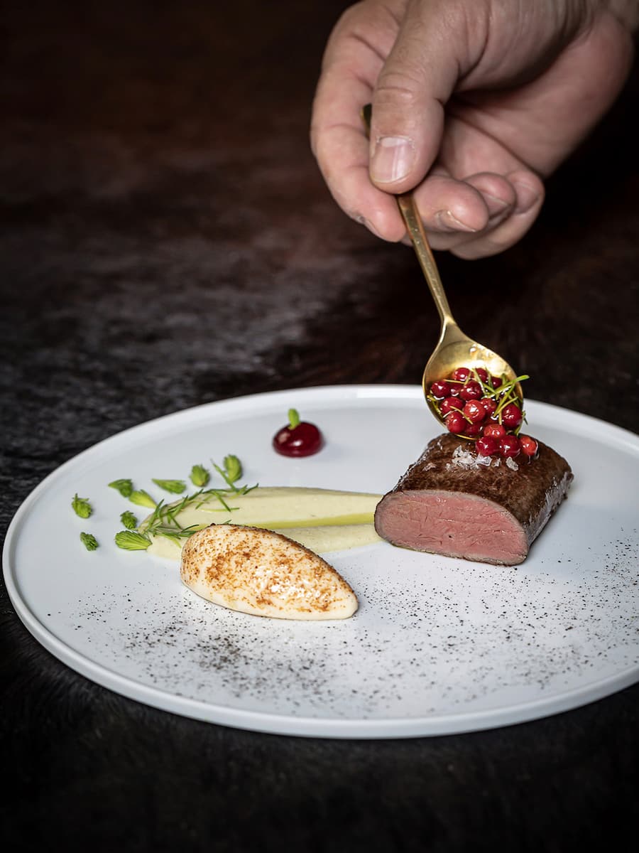 Cerf mousseline aux bourgeons de sapin Olivier Nasti