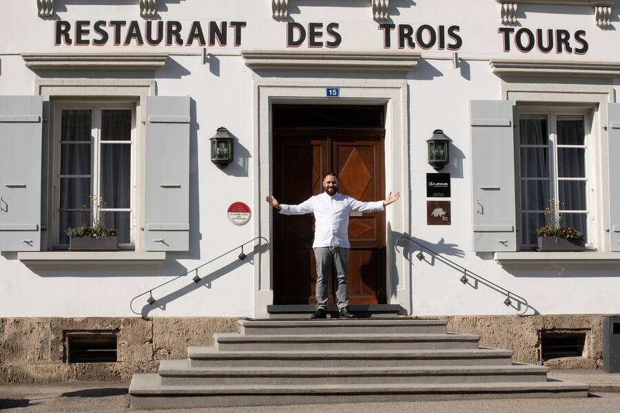 Restaurant des 3 tours à Bourguillon(FR) , chef Romain Paillereau.