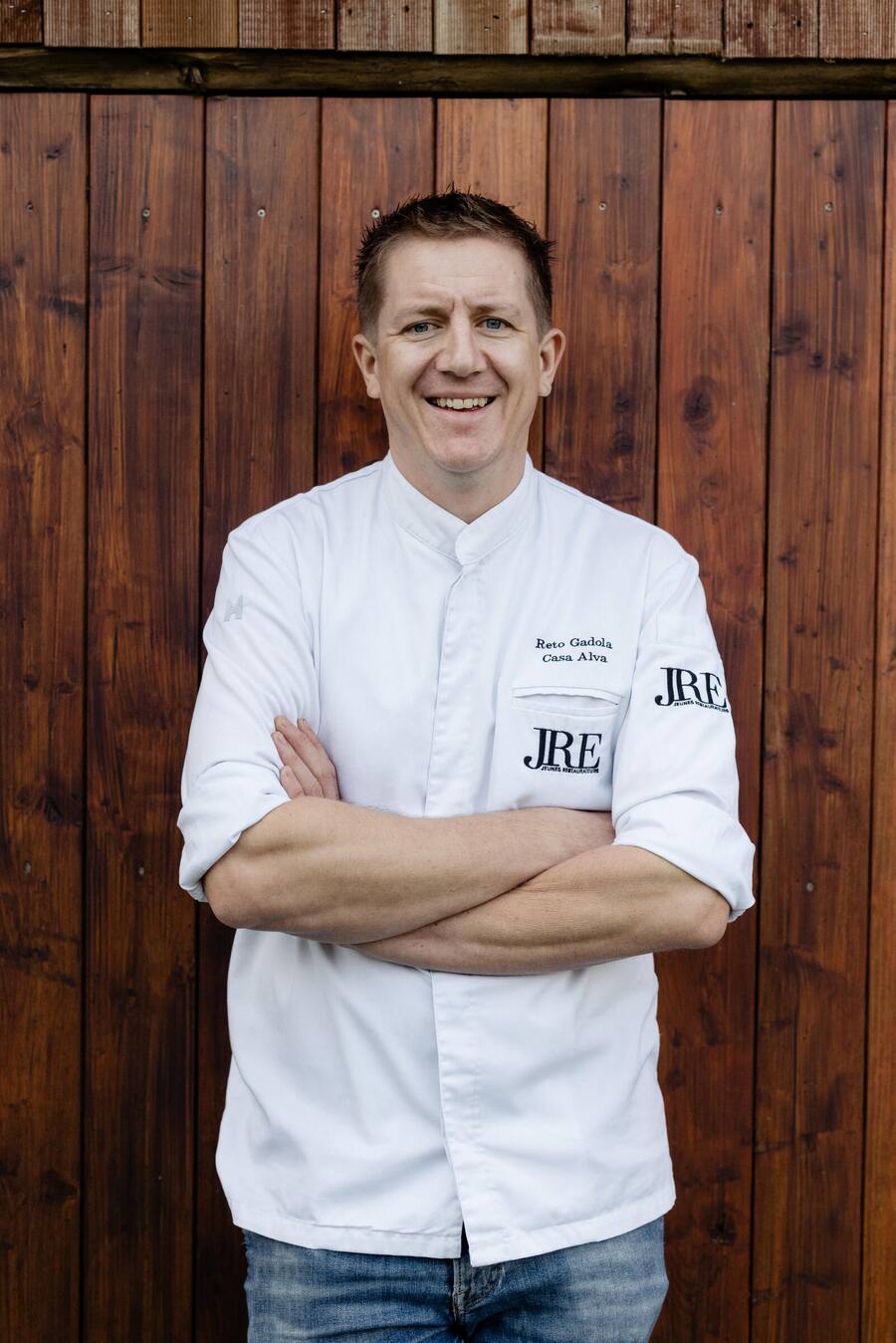 Reto Gadola, JRE, Restaurant Casa Alva Trin, GMC Jubiläum mit JRE-Gastköchen, 10 Jahre Schüpbärg-Beizli, in Schüpberg BE, 13. Oktober 2024. Copyright: Roy Matter