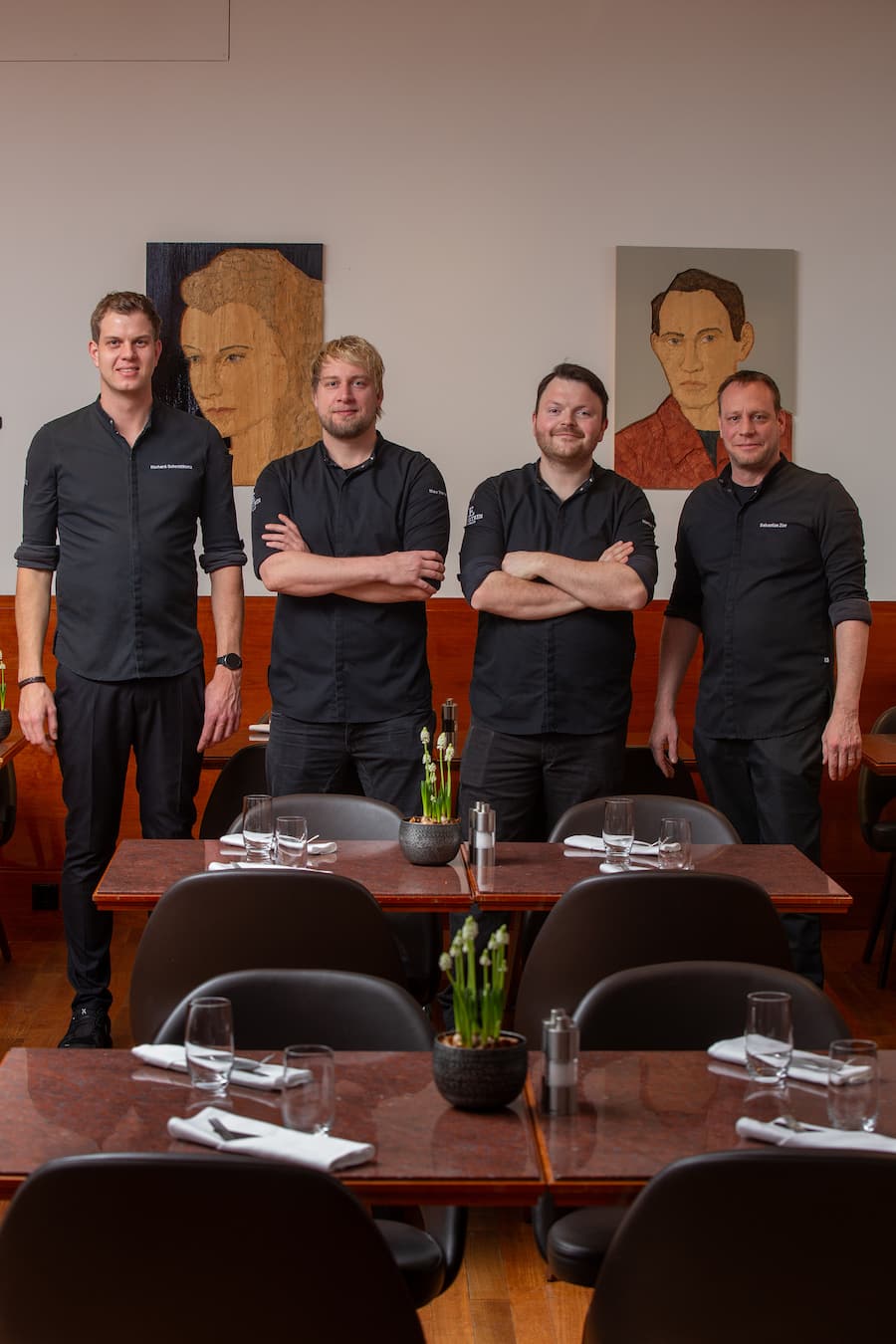 v.l. Küchenchefs Richard Schmidtkonz, Max Marte, Marcus Zillmann und Sebastian Zier als Executive Chef .