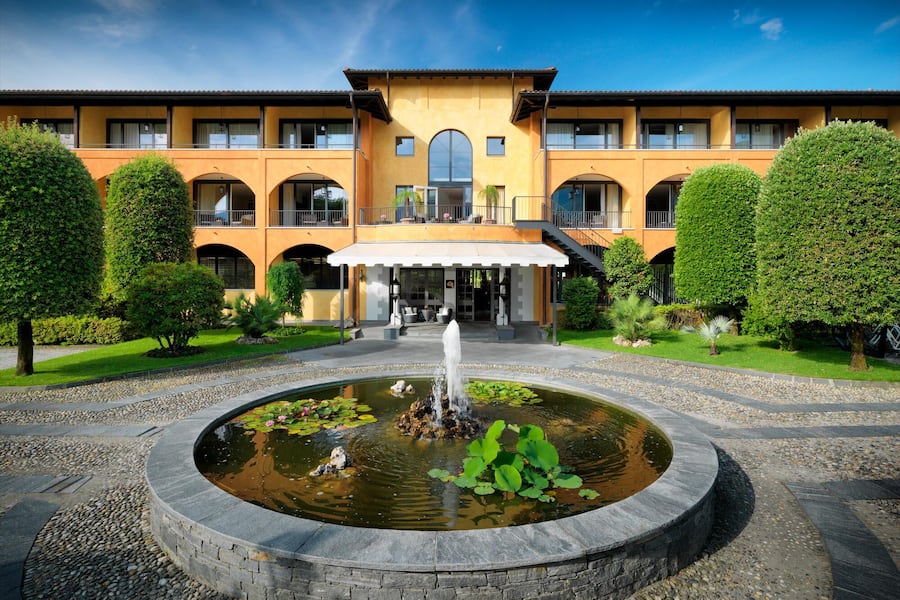 Aussenansicht Sommer Eingang des Giardino Ascona. Giardino Ascona Ascona, 11.1.2017 © HO