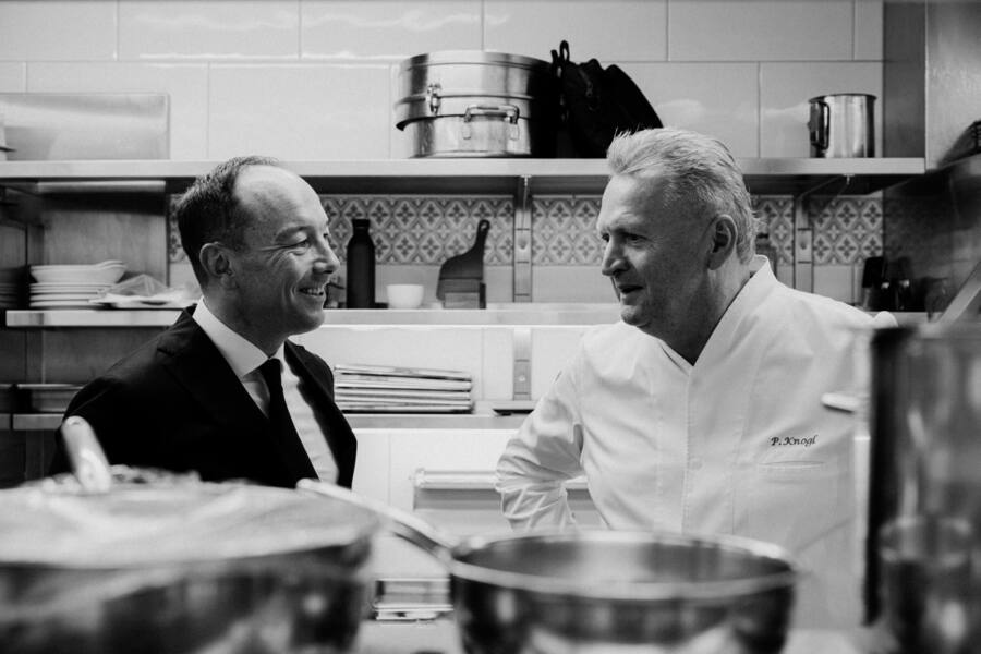 Direktor Mark Jacob, Küchenchef Peter Knogl, Grand Hotel Les Trois Rois, Basel, BS. 17. Oktober 2024. Copyright: Roy Matter