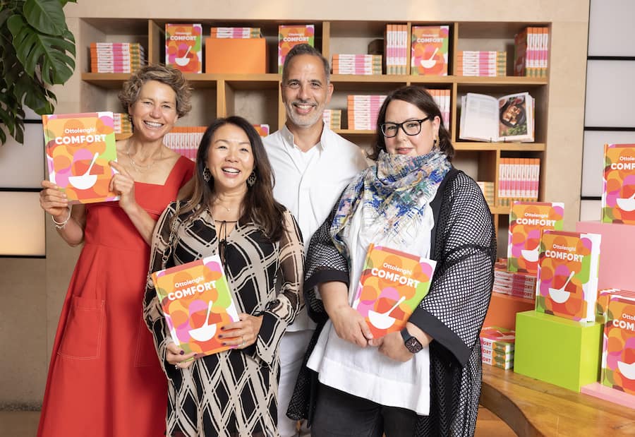 EDITORIAL USE ONLY (left to right) Tara Wigley, Helen Goh, Yotam Ottolenghi and Verena Lochmuller at the launch of their latest cookbook, COMFORT at ROVI restaurant in Fitzrovia, London. Picture date: Sunday September 1, 2024. (FOTO: DUKAS/PA PHOTOS)