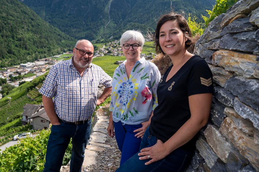 Gérald, Sarah und Patricia Besse