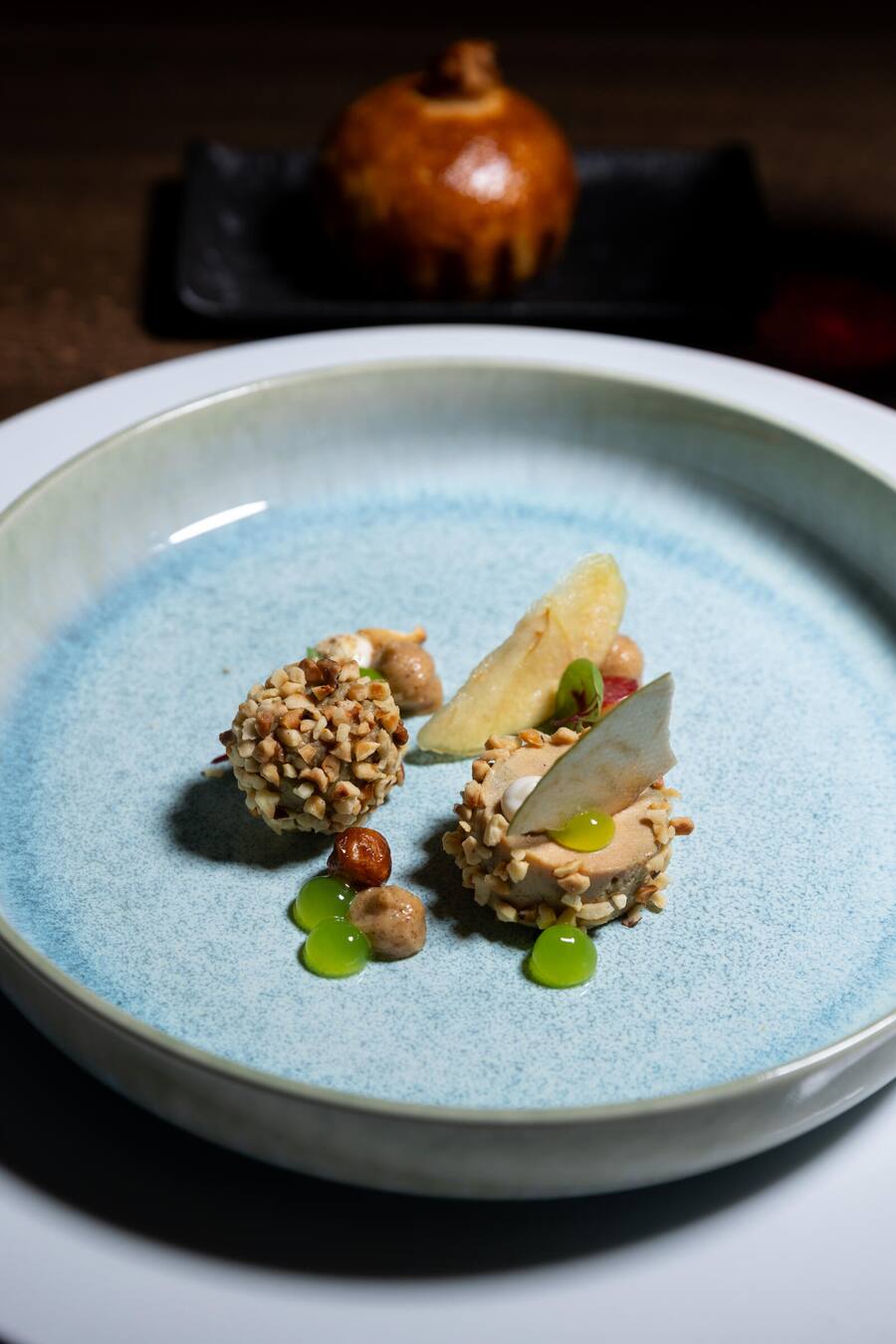 Bären in Langenthal Gericht: Entenleber mit Apfel, Haselnuss und Brioche Fotografiert am 13.11.2024