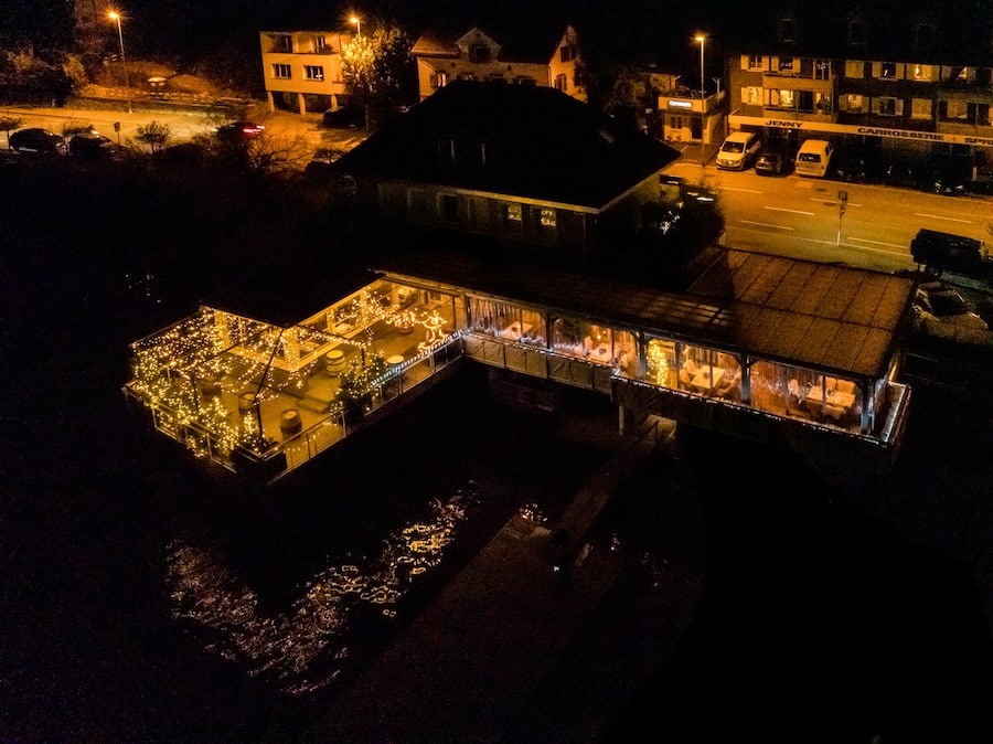 Raclette im Seehus Fotografiert am 20.11.2024 im Restaurant Seehaus in Herrliberg Drohnenbilder vom See aus