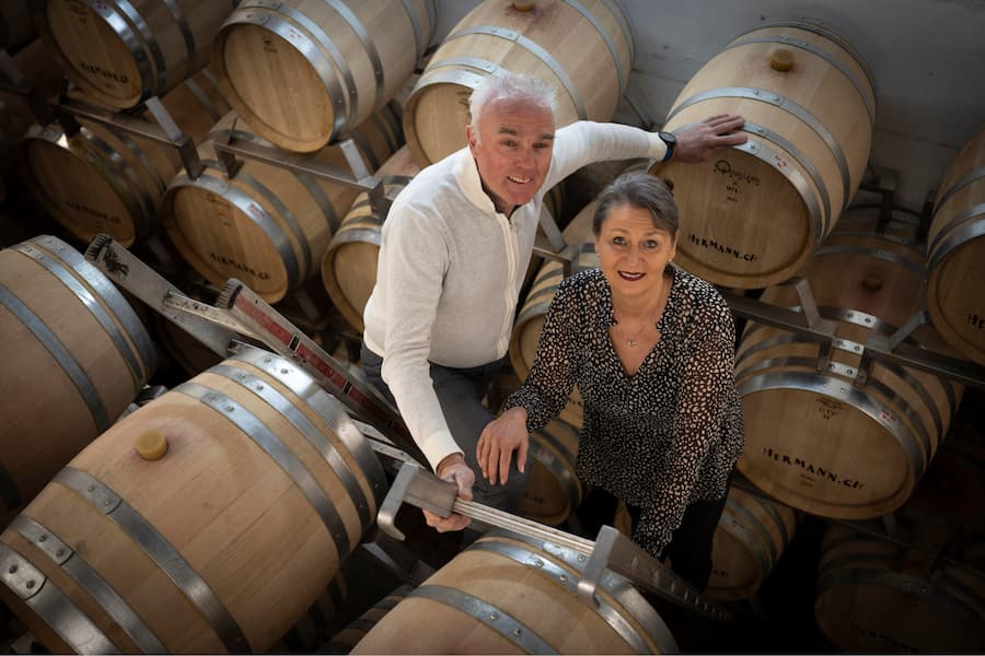 Christian Hermann und Silvie Bühlmann,Fläsch, Graubünden, Schweiz,Suisse,Svizzera,Switzerland, Honorarpflichtig