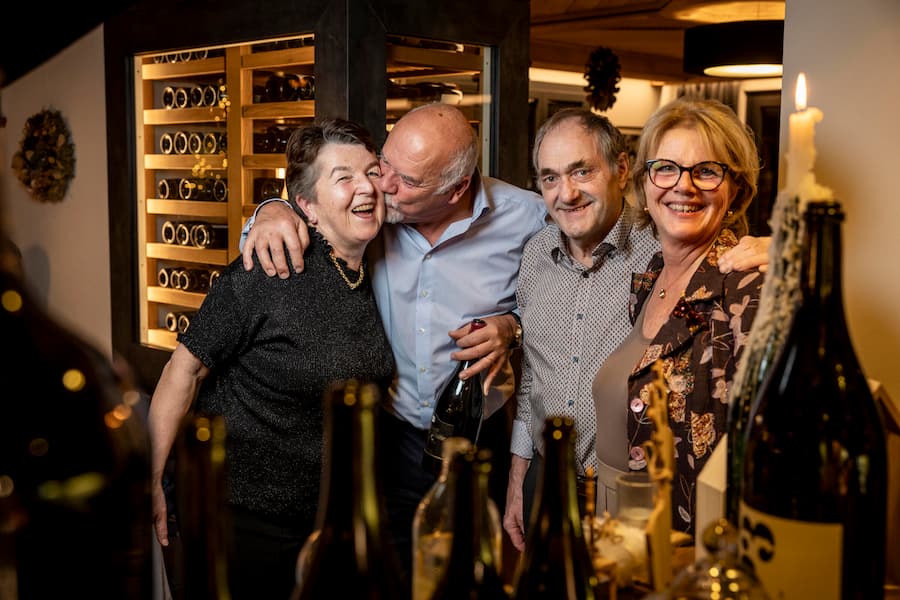 Hanni und Alfred Inniger Weinkennerin und Metzger Gastgeberpaar erster Stunde und Winzerfamilie Kuntzer